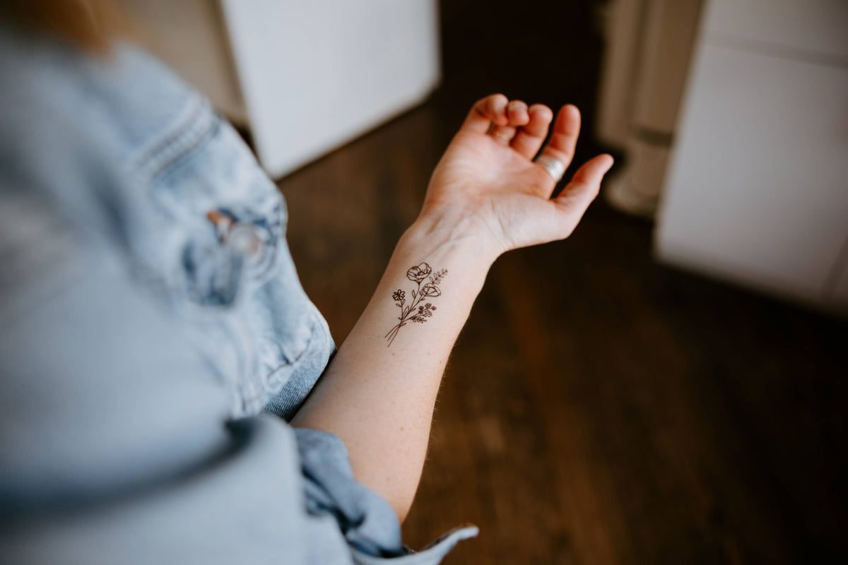 Wildflower Temporary Tattoos