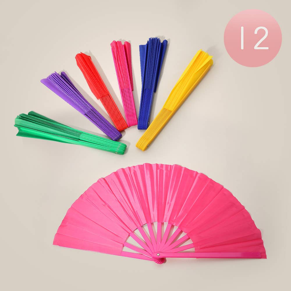 Colorful Folding Line Dance Hand Fan