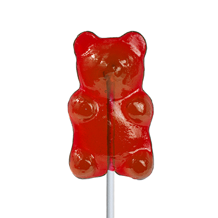 Red Gummy Bear Lollipop
