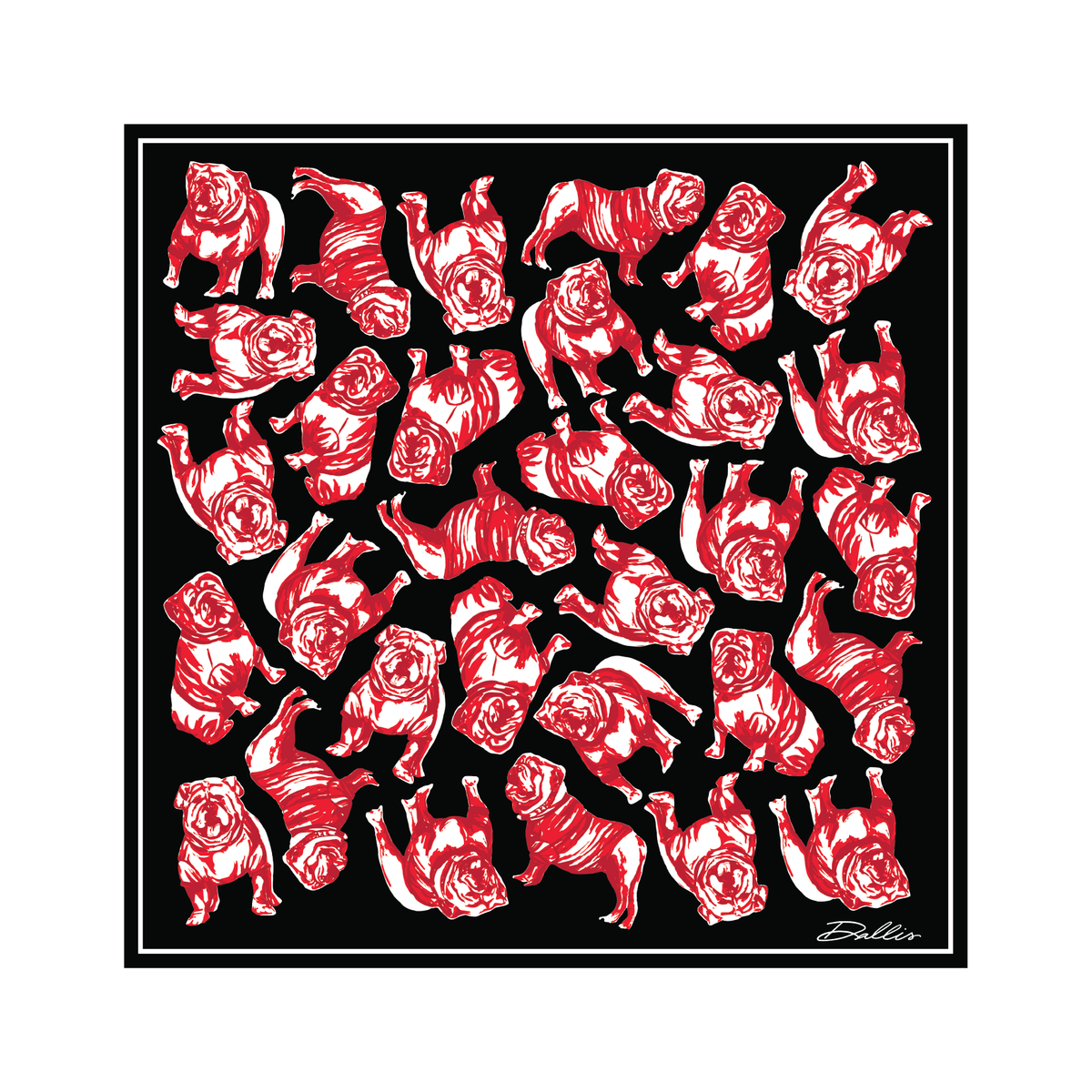 Dallis Foshee Art & Design - Sic 'Em Gameday Scarf | Black