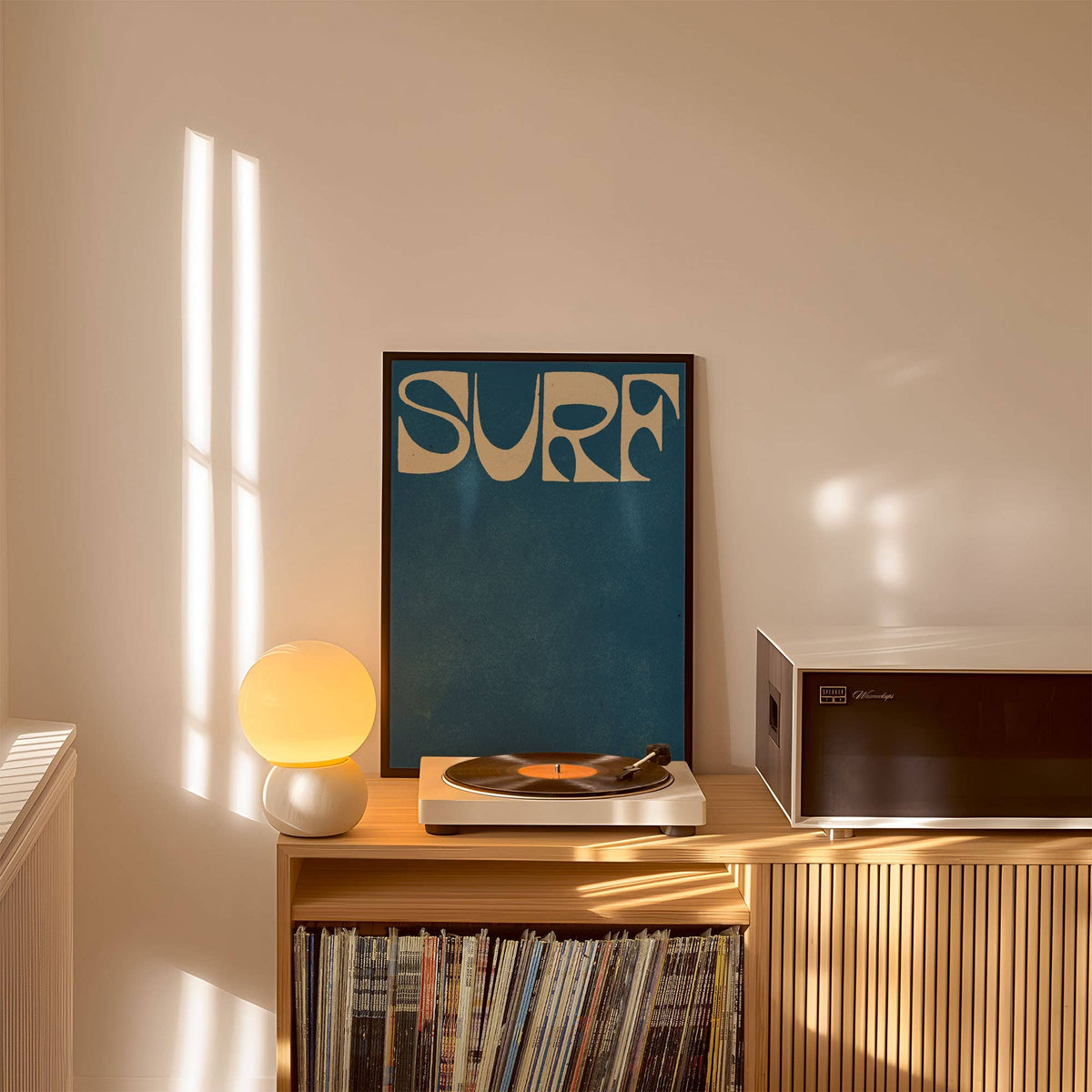 Mid Tide Design - Vintage Surf | Surf Art Print: 12”x16”