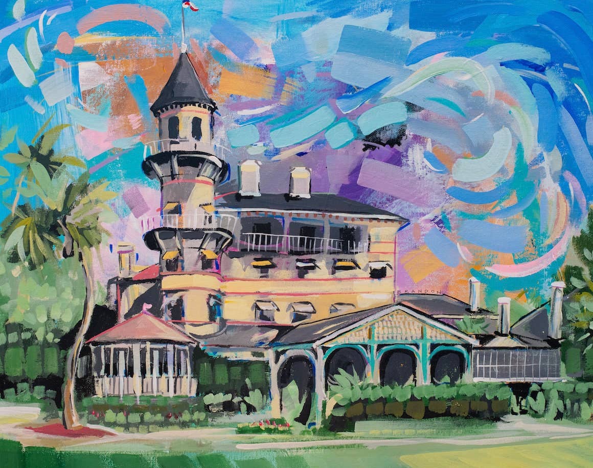 Brandon Art Co - Jekyll Island Club Resort Painting Print | 5x7 Inches
