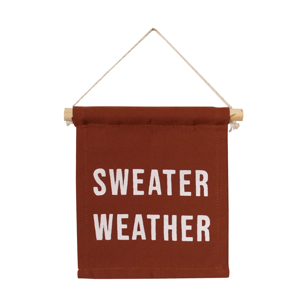 Sweater Weather Canvas Hanging Sign