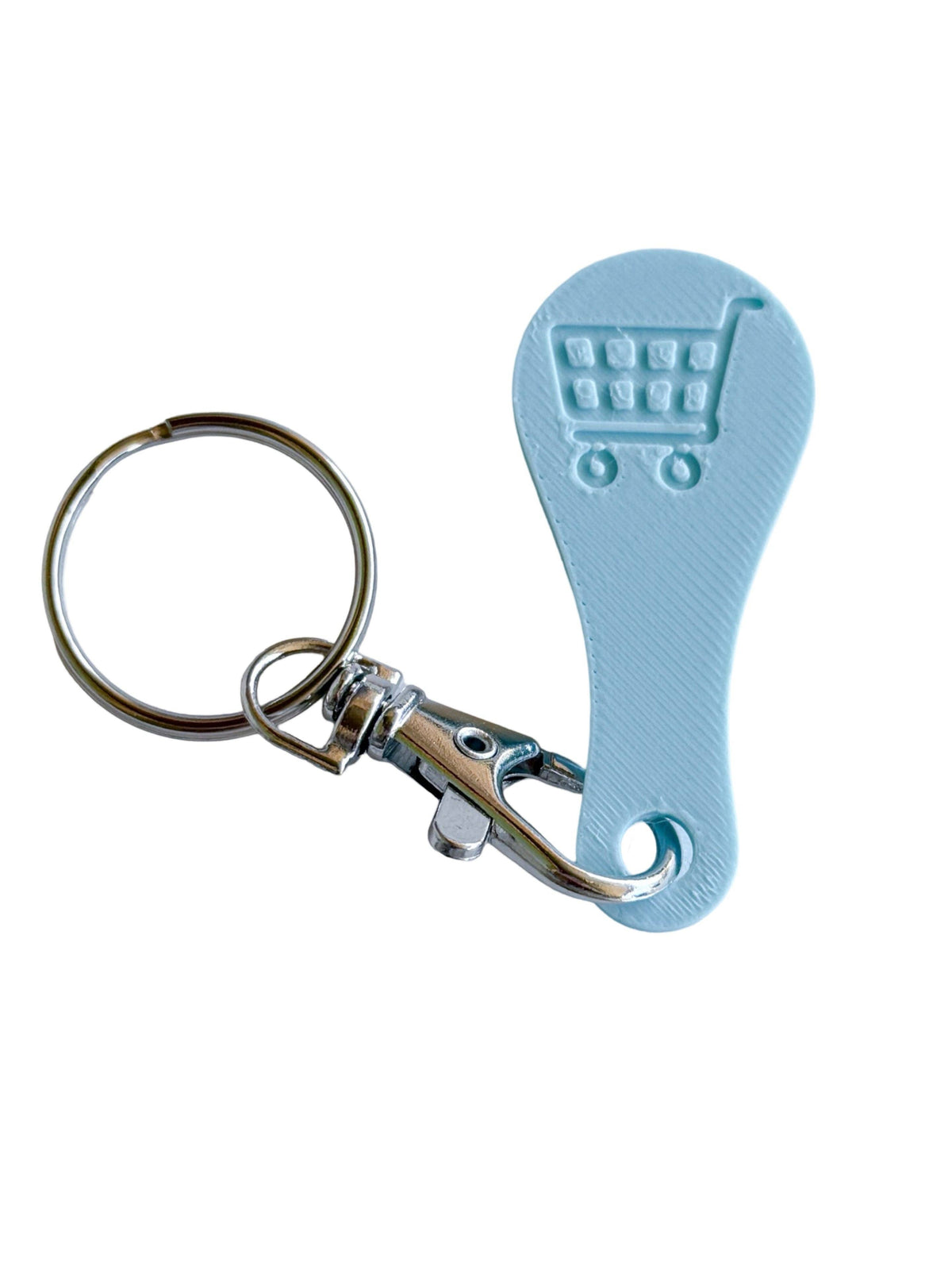 Aldi Shopping Cart Quarter Saver Keychain: Turquoise