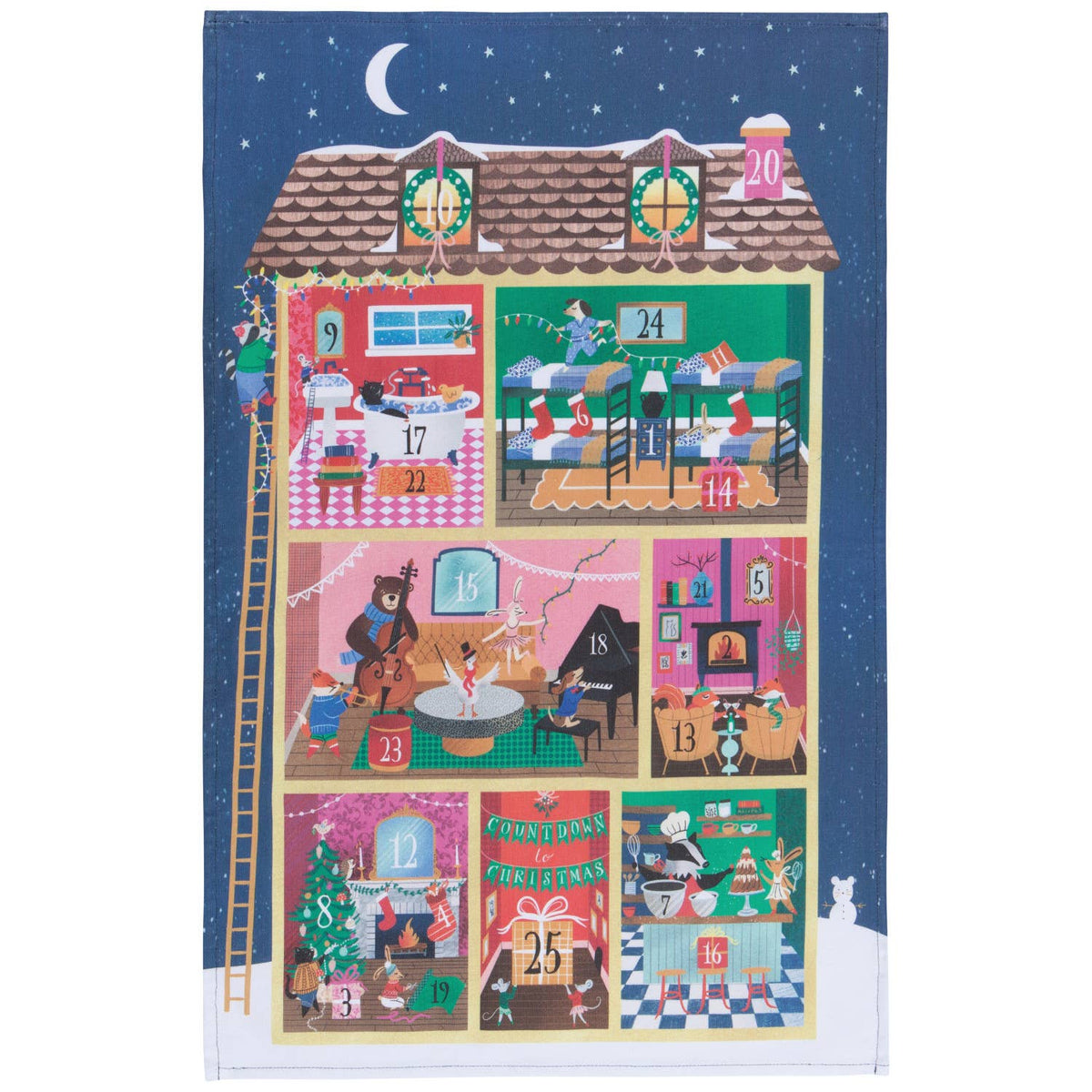 Advent Calendar Tea Towel