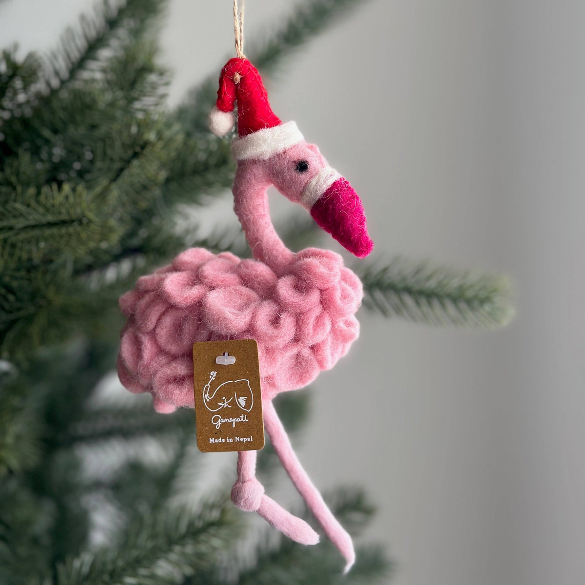 Felt Flamingo Ornament