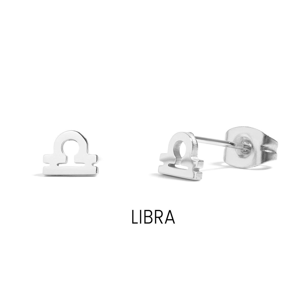18K Gold PVD Stainless Steel Zodiac Stud Earrings