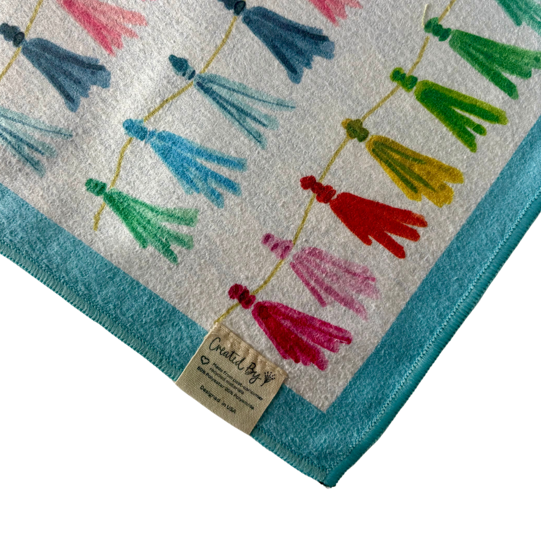 KEVA Style and Created By - Double Sided Tasslin&#39; Tea Towel