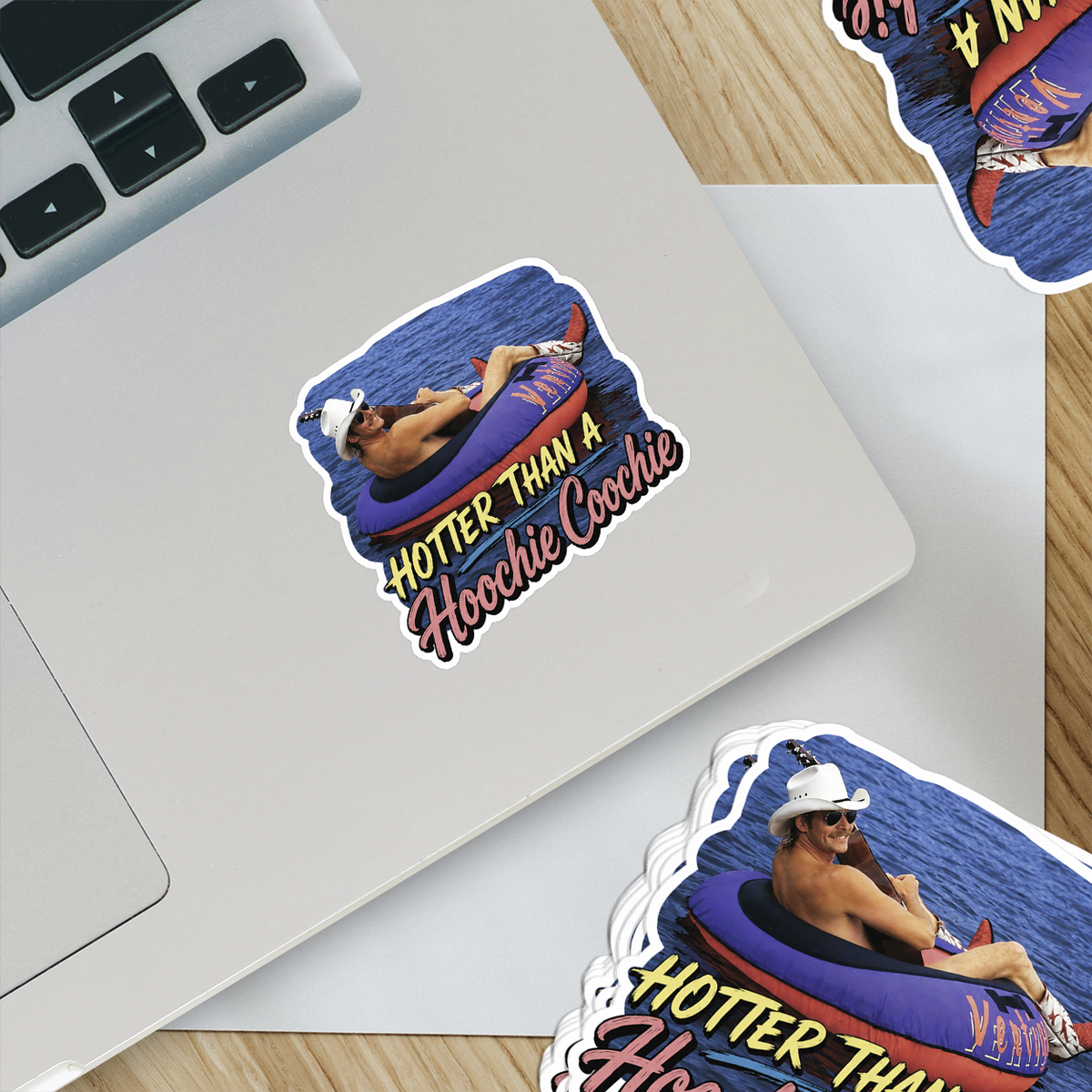 Hotter Than a Hoochie Coochie Funny Country Sticker