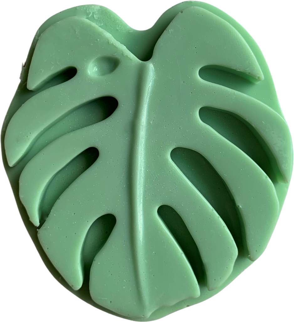 Monstera Leaf Soap:  Pina Colada, Light Green