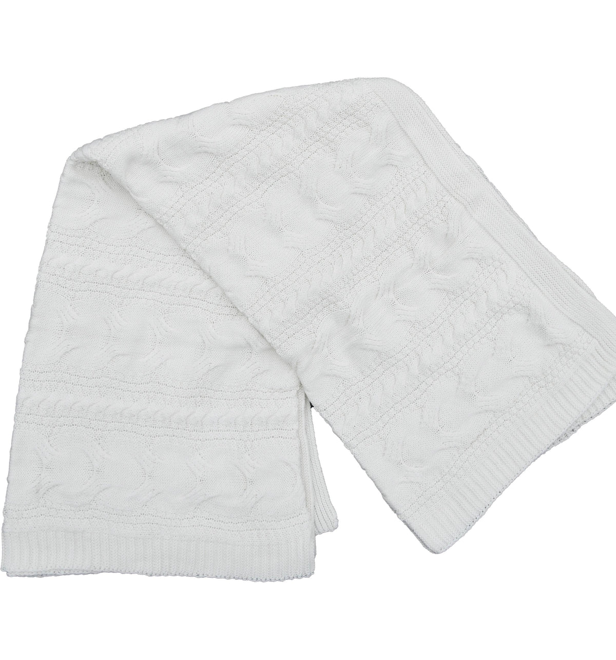 Classic Cable Knit Cotton Throw Blankets