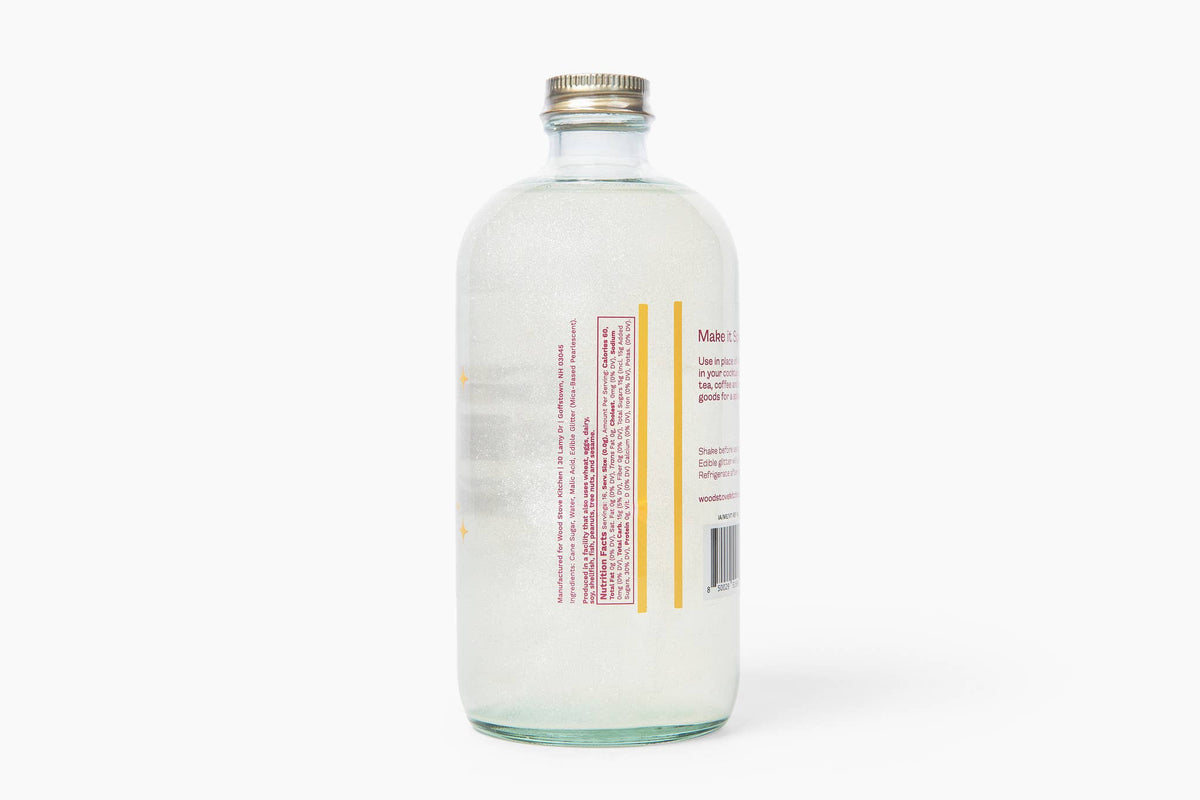 Wood Stove Kitchen - Glitter Simple Syrup, 16 fl oz with Edible Glitter