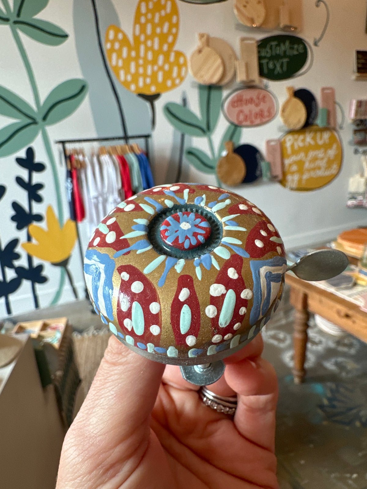 Handpainted One of a Kind Bike Bell