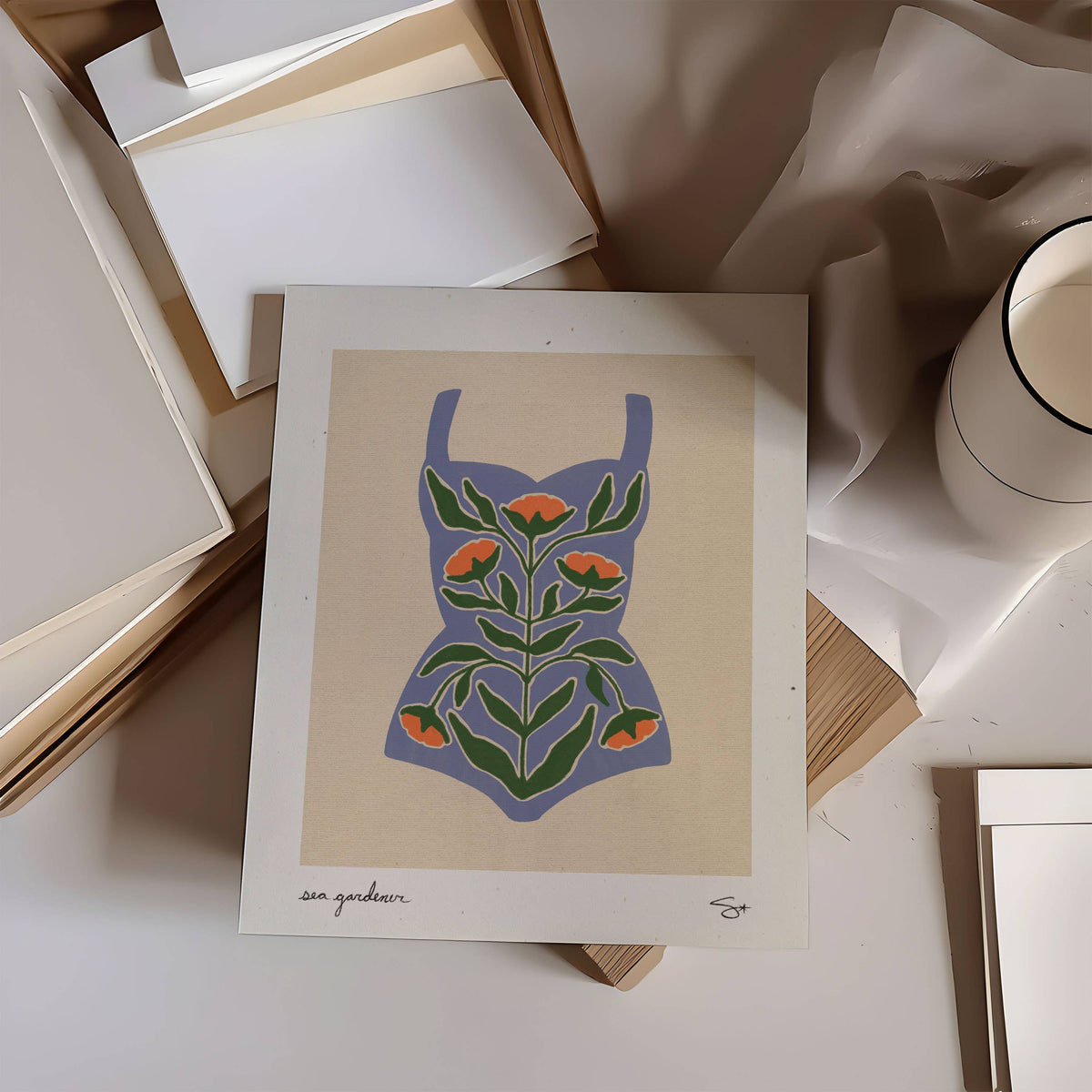 Mid Tide Design - Swim Garden 3 | Swimsuit Print: 8”x10”