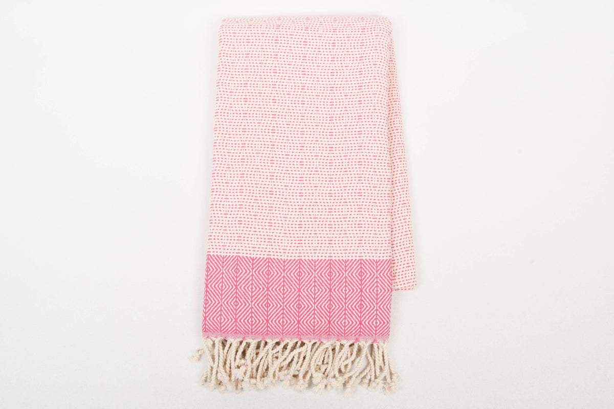 Turkish Cotton Beach Towel – Hot Pink