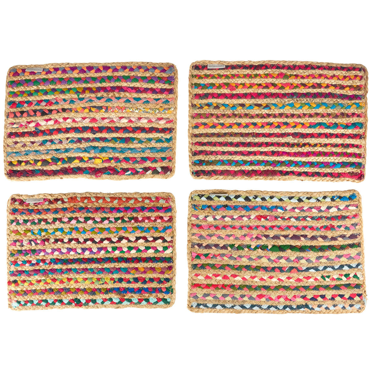Chindi Braided Placemat Set, Set of 4
