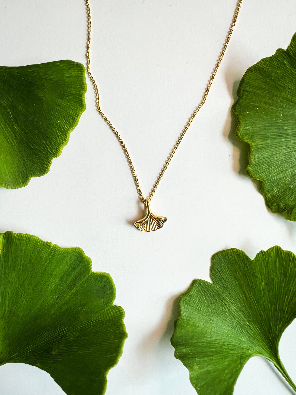 Natalie Clare Collections - Gold Ginkgo Leaf Necklace