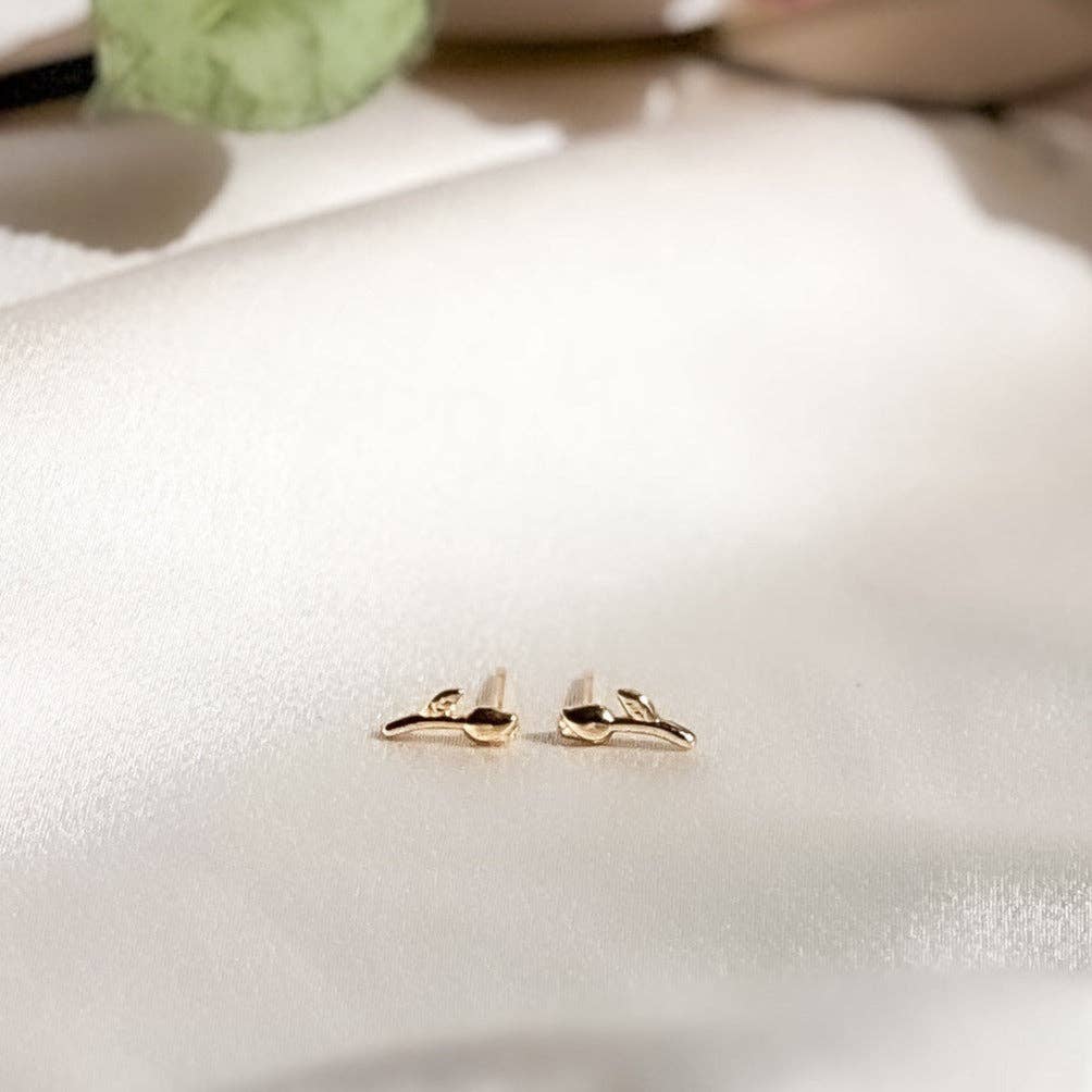 Natalie Clare Collections - Delicate Rose Stud Earrings