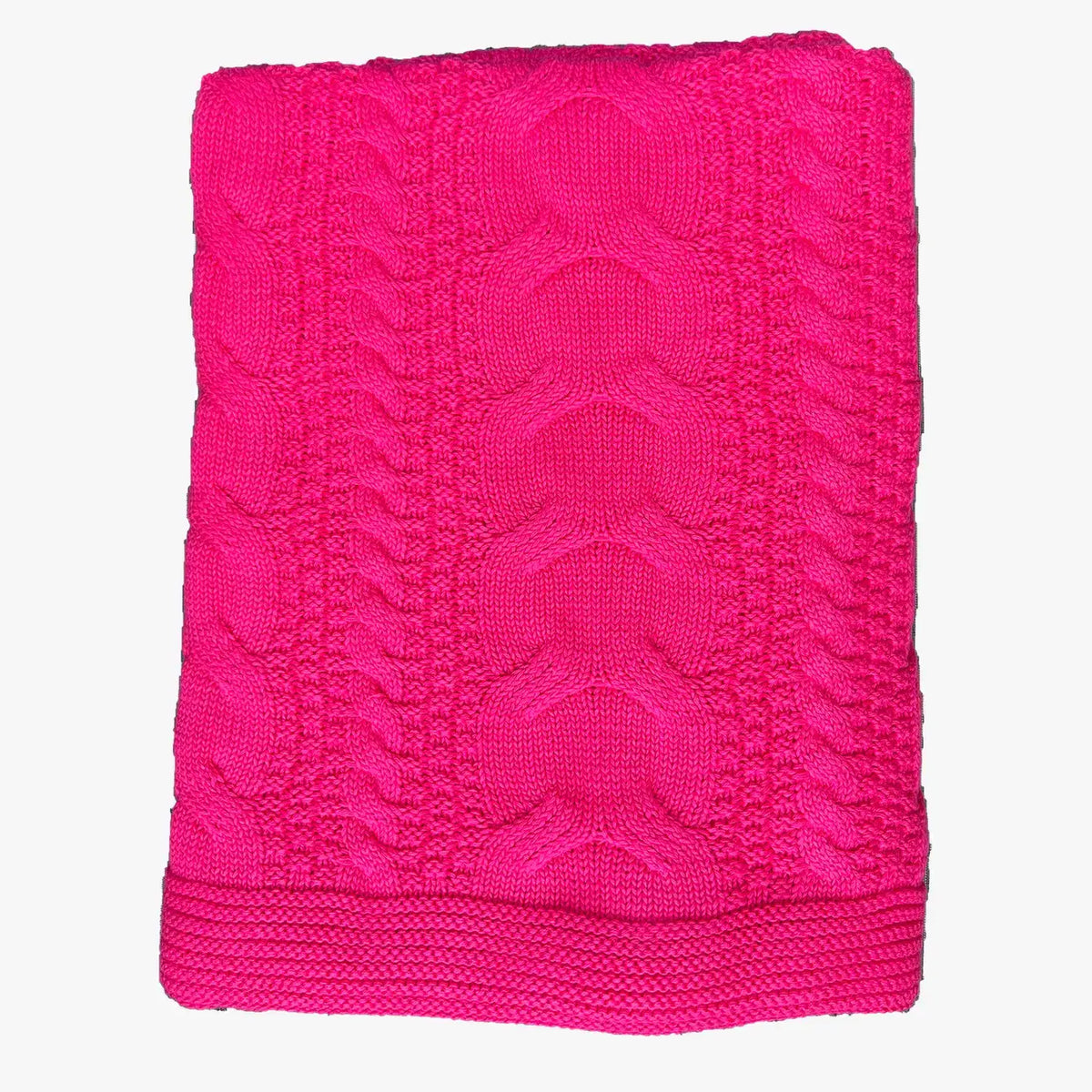 Classic Cable Knit Cotton Throw Blankets