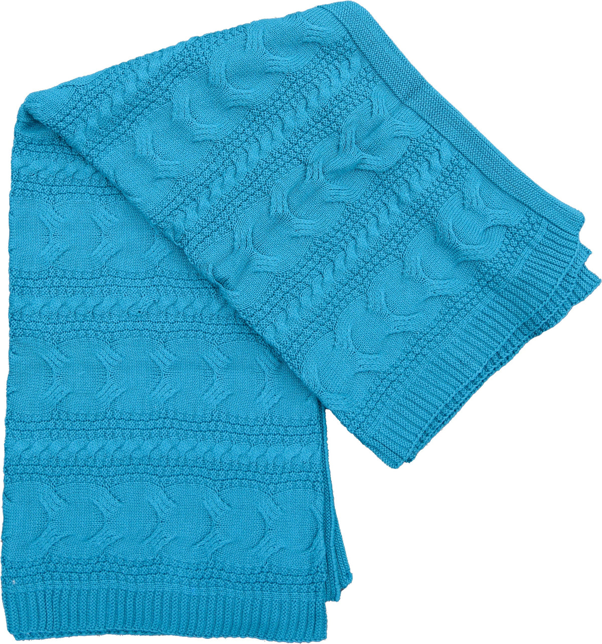 Classic Cable Knit Cotton Throw Blankets