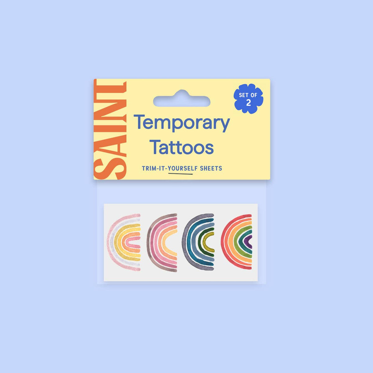 Saint Tattoos - Rainbows Temporary Tattoos: Yellow