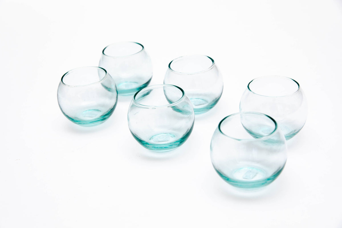 Large Round Glasses, Set of 2