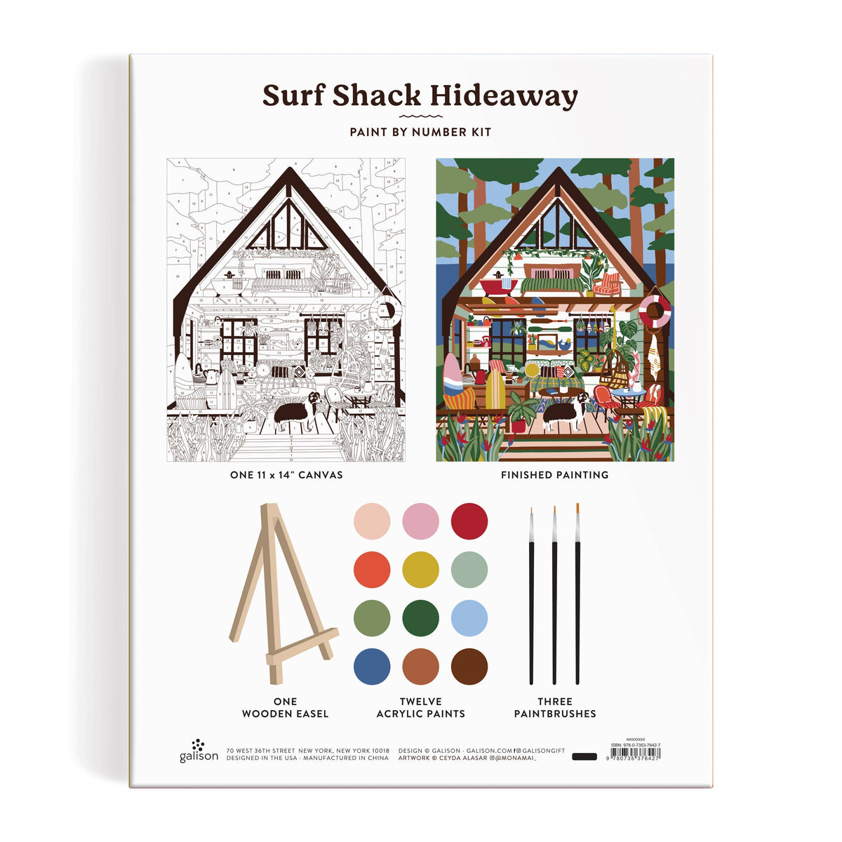 Surf Shack Hideaway 11 x 14 Paint By Number Kit