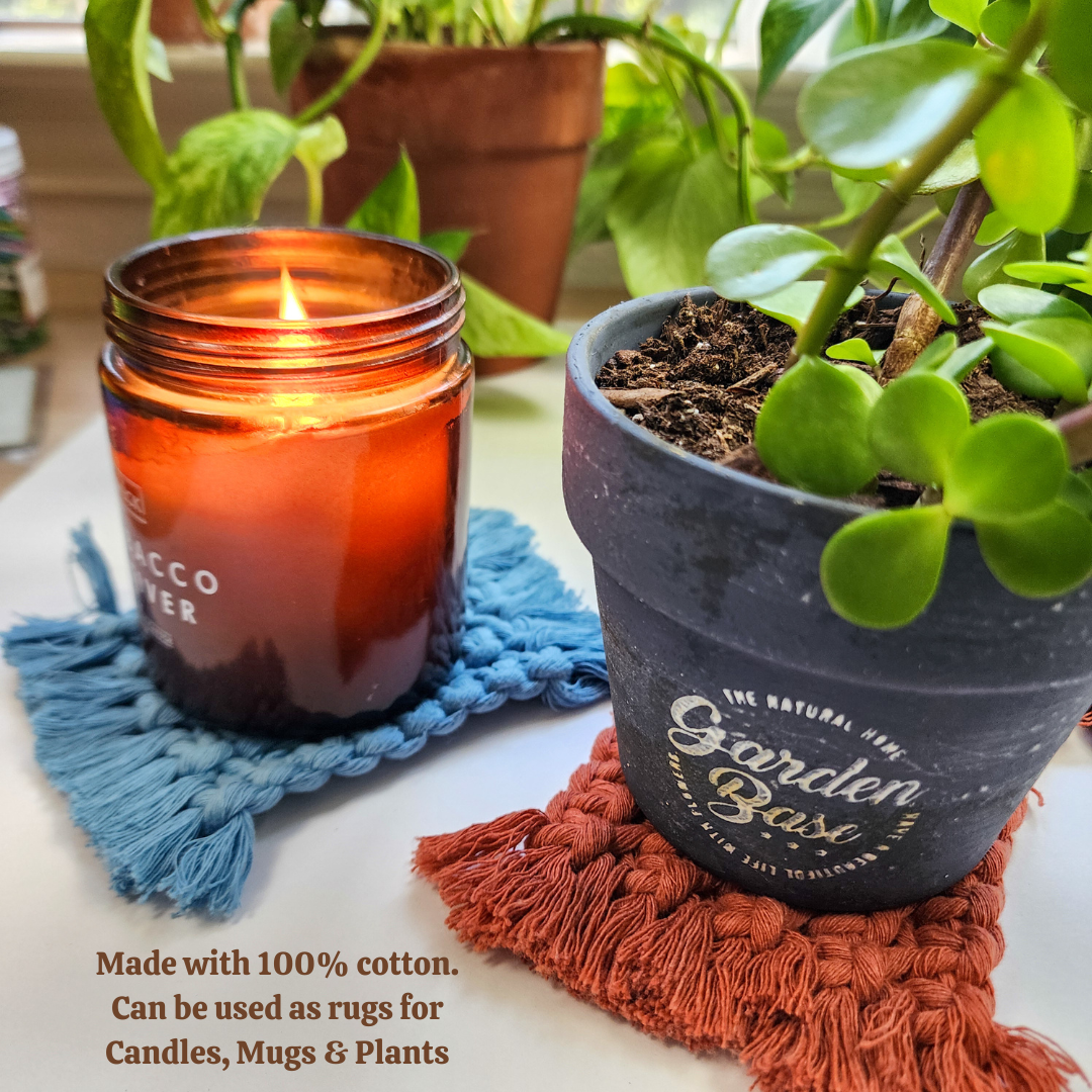 Cotton Rugs for Mugs, Plant Pots, Candles
