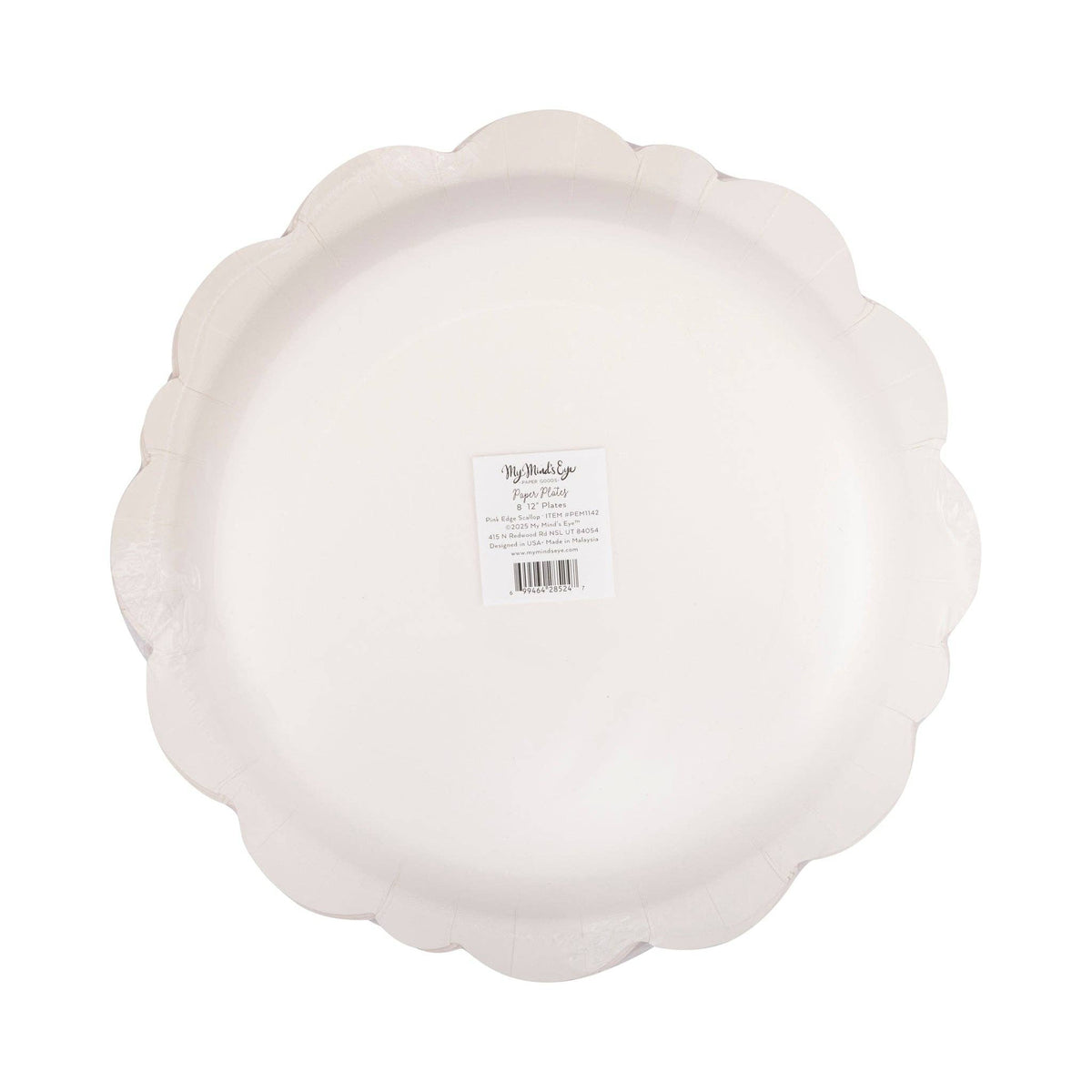 Pembroke Pink Edge Scallop 12&quot; Plate