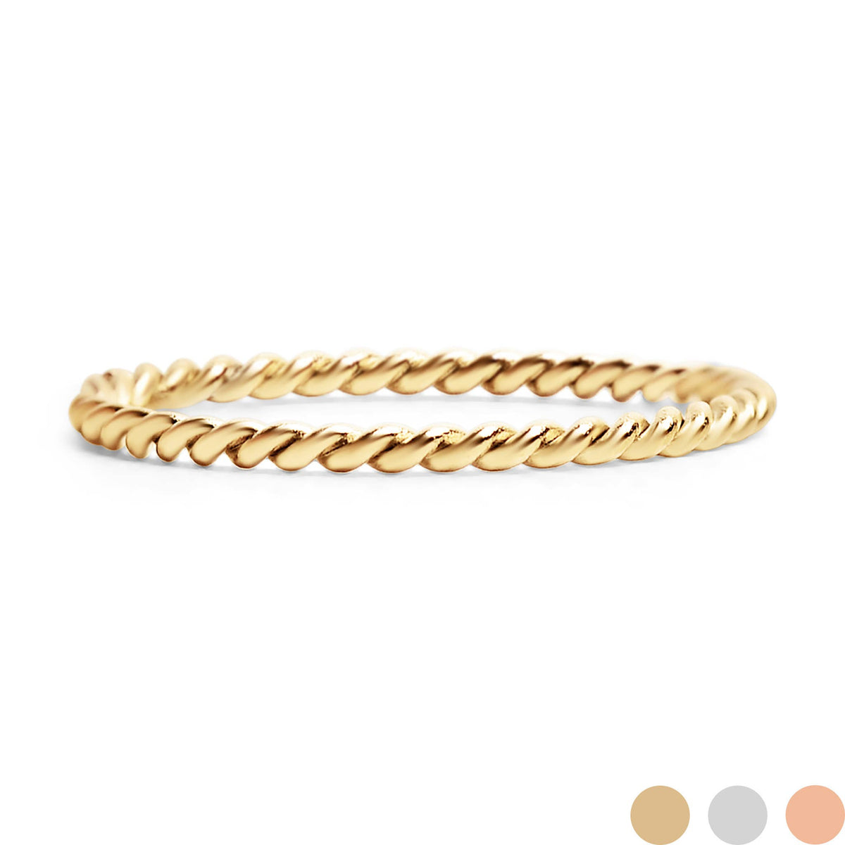 Stainless Steel Braided Stacking Ring