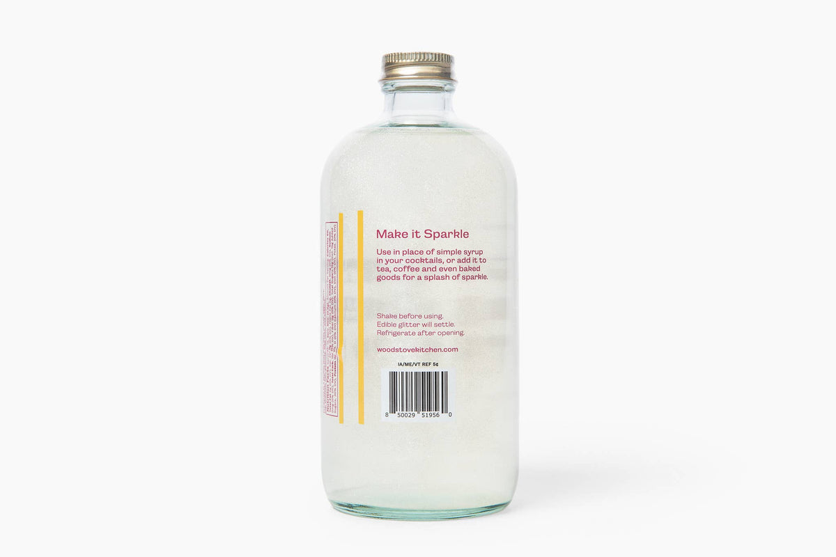 Wood Stove Kitchen - Glitter Simple Syrup, 16 fl oz with Edible Glitter