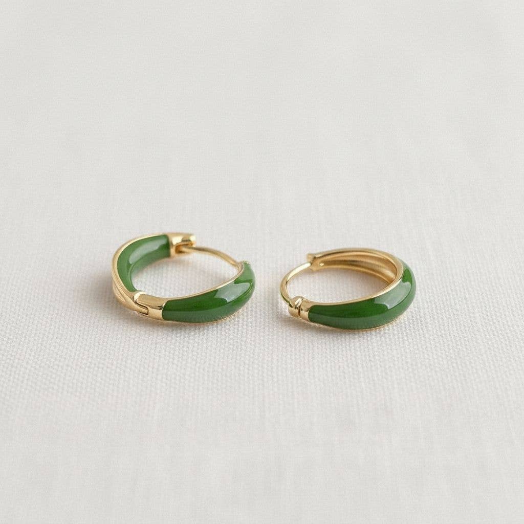Vintage Green Drop Earrings