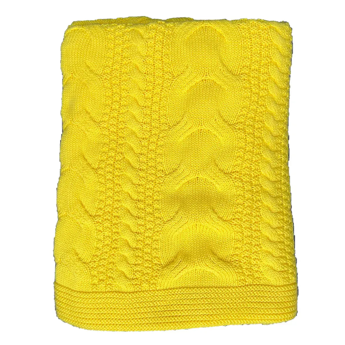Classic Cable Knit Cotton Throw Blankets