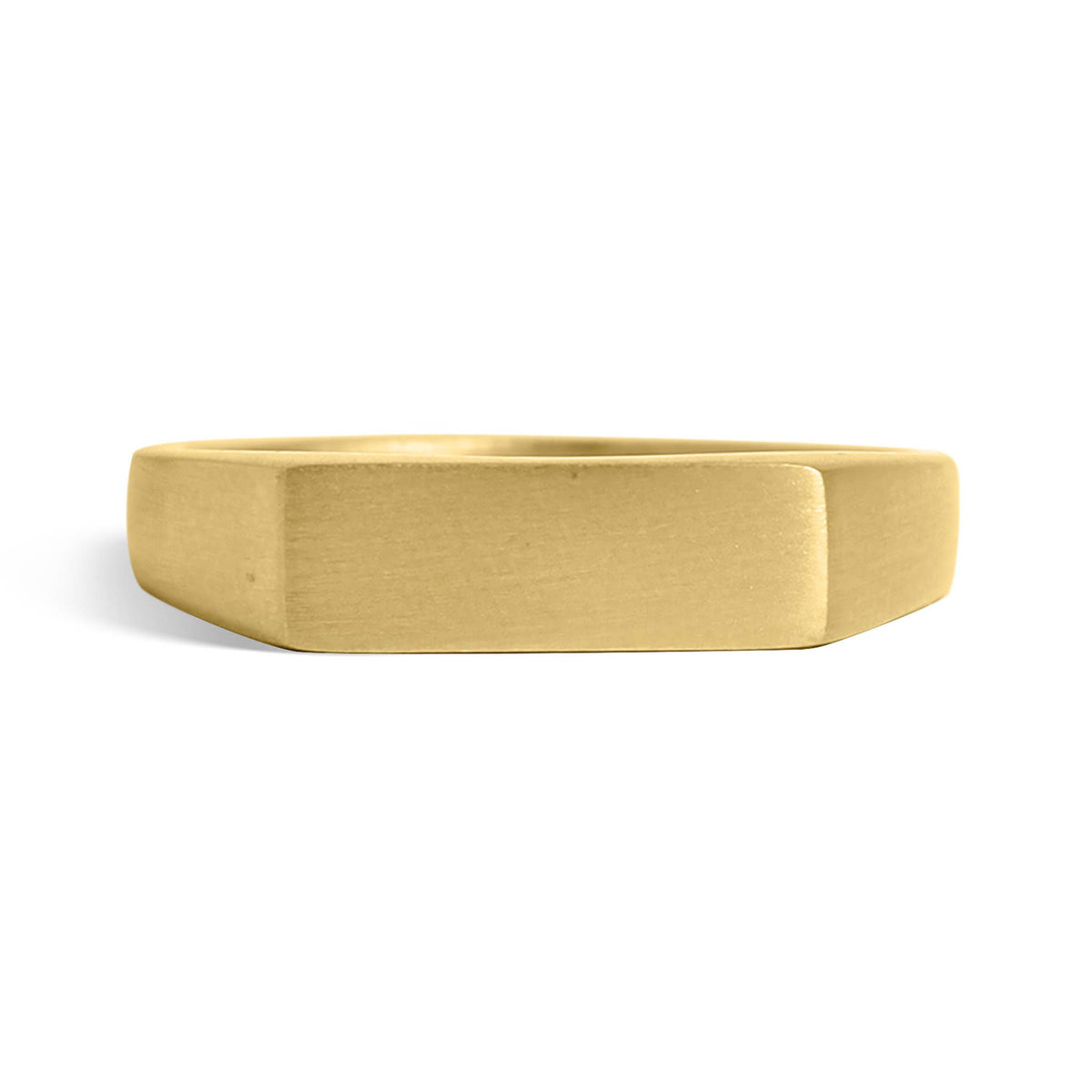 18k Gold PVD Coated Stainless Steel Horizontal Rectangle Ring