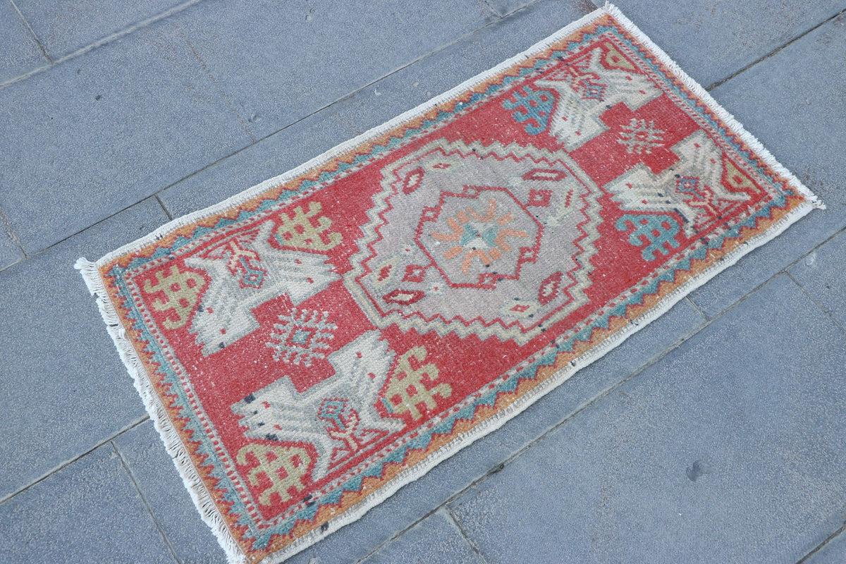 Vintage Turkish Anatolian Boho Rugs for Entry and Decor