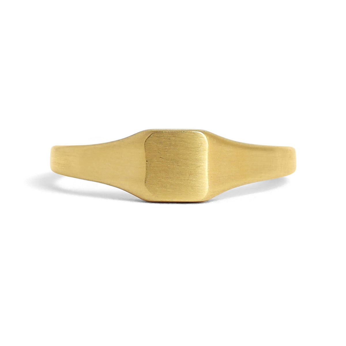 18k Gold PVD Coated Stainless Steel Rectangle Signet Ring