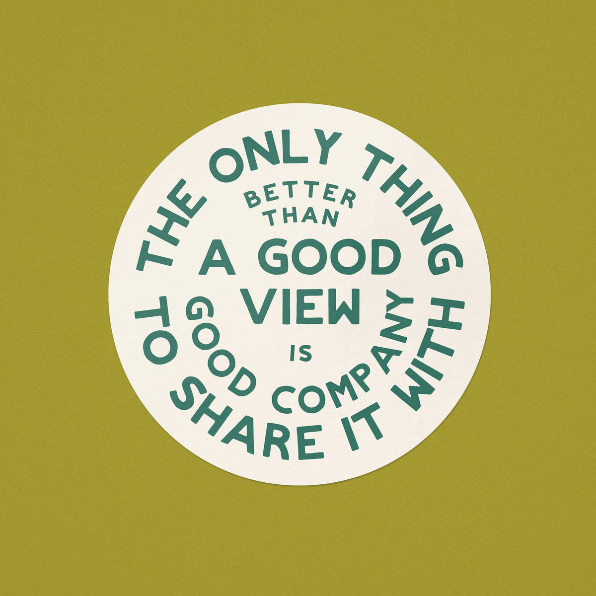 Endless August Supply Co. - Good Views Sticker | Vinyl Sticker | Green: Sticker Only