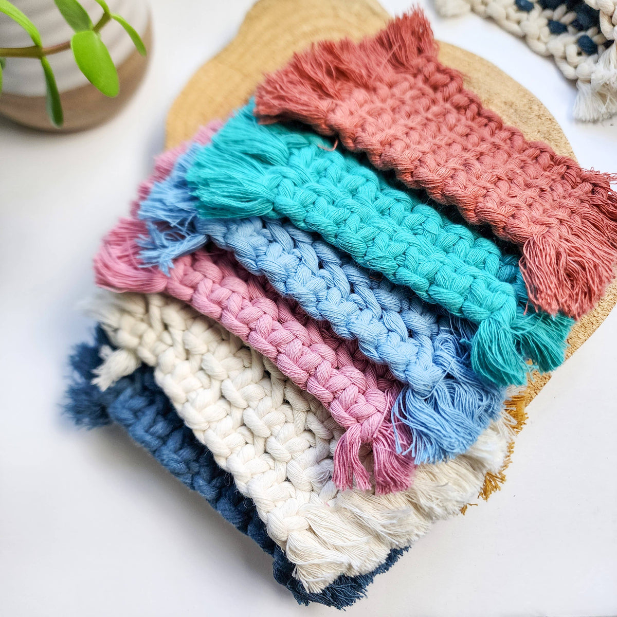 Cotton Rugs for Mugs, Plant Pots, Candles