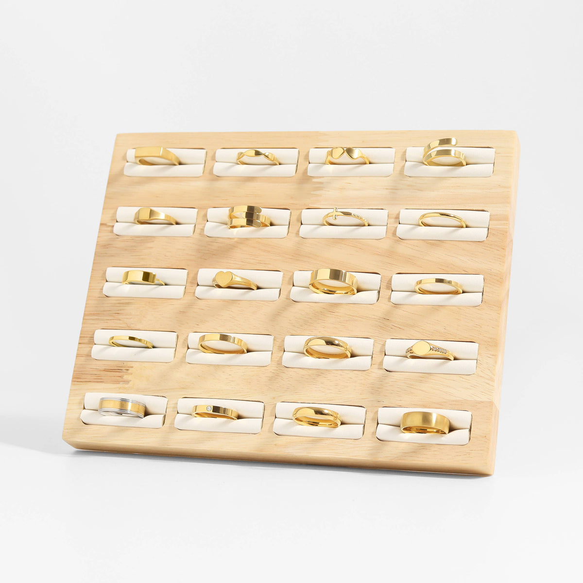 18K Gold Stainless Steel Blank Flat Band Ring