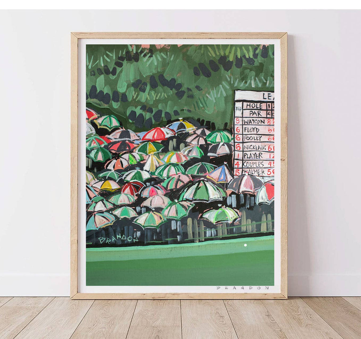 Brandon Art Co - The Masters "Rainy Fairway"at Augusta Natinoal | Archival-Grade Art Print by Brandon Thomas: Print Only / 5x7 Inches