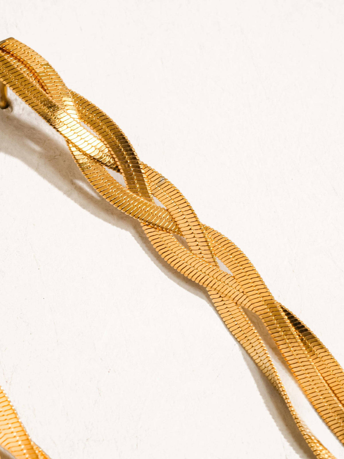 18K Gold Non-Tarnish Braided Tassel Earring
