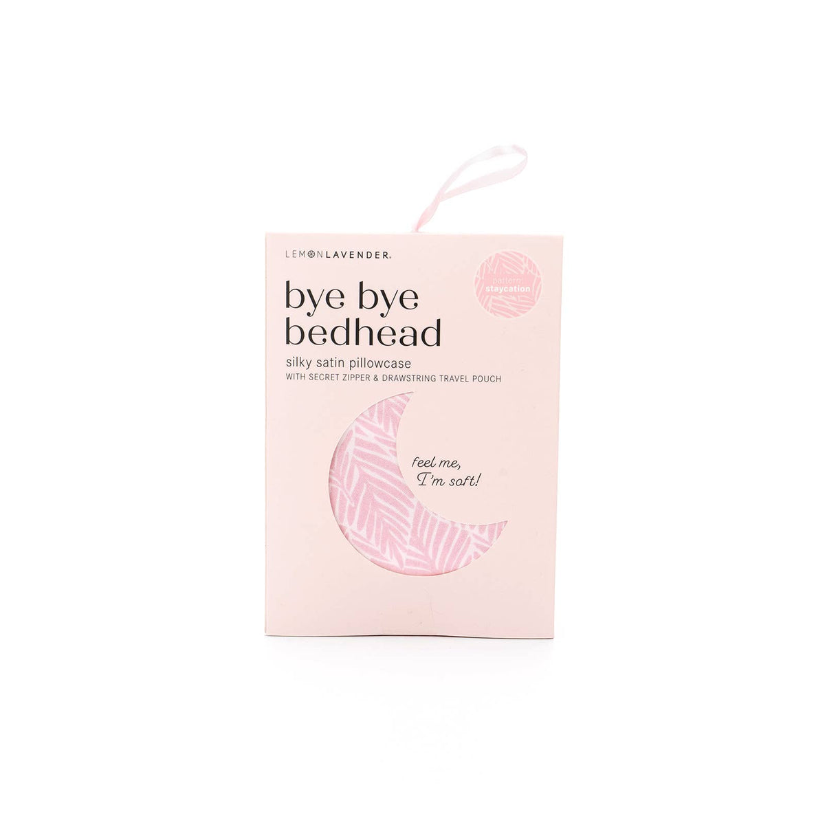 Lemon Lavender Printed Silky Satin Pillowcase Pink