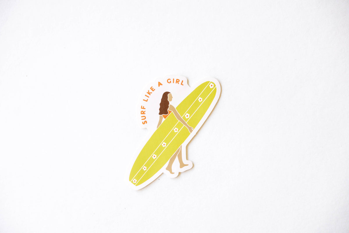 Surf Like a Girl Vinyl Sticker