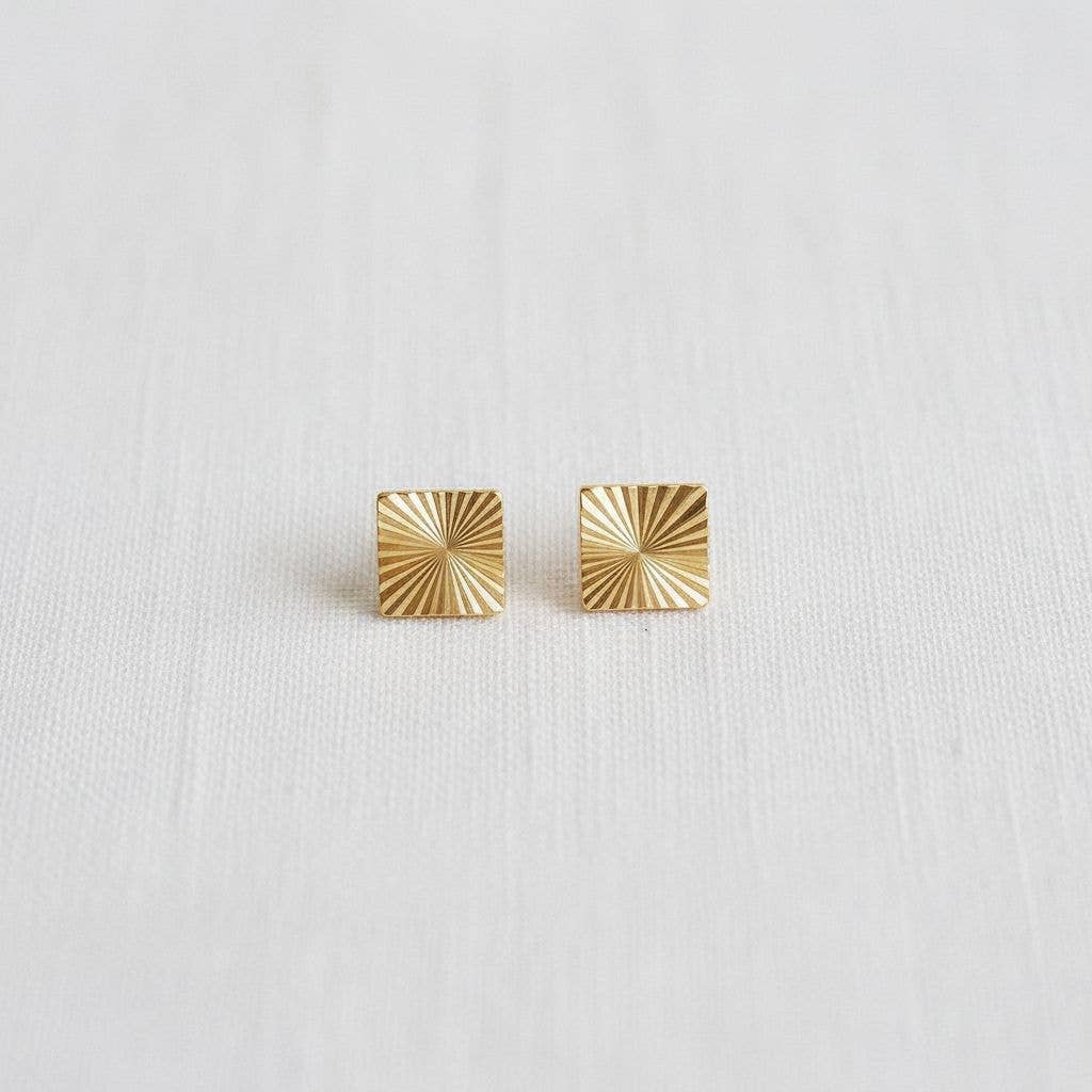 Geometric Square Stud Earrings
