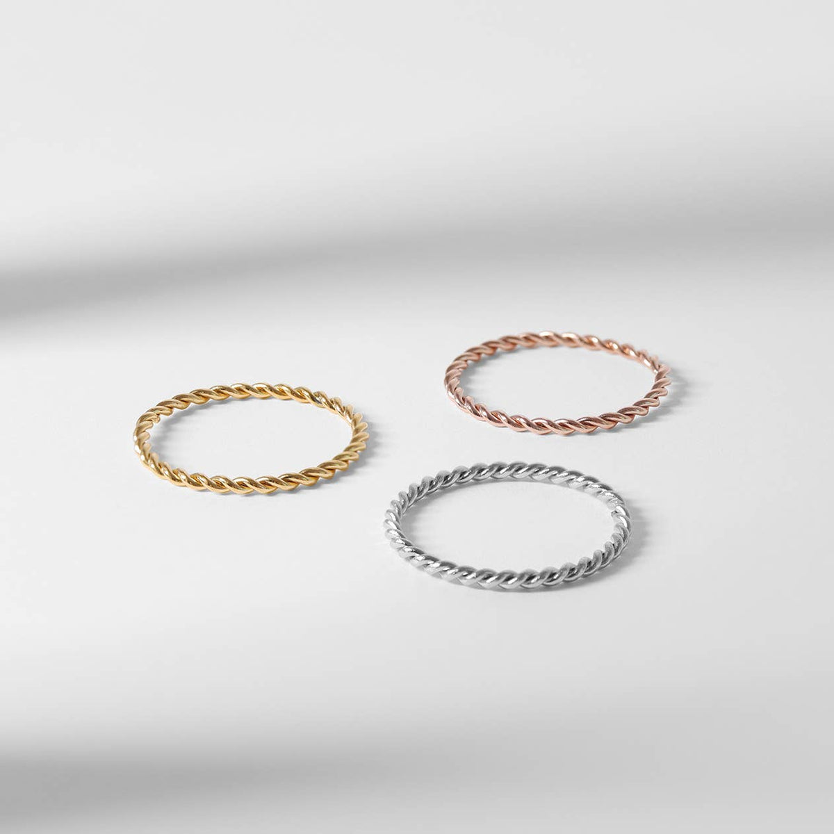 Stainless Steel Braided Stacking Ring