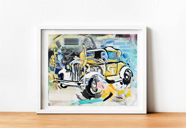 Brandon Art Co - Georgia Tech "Ramblin Wreck" | 8x10 Inches