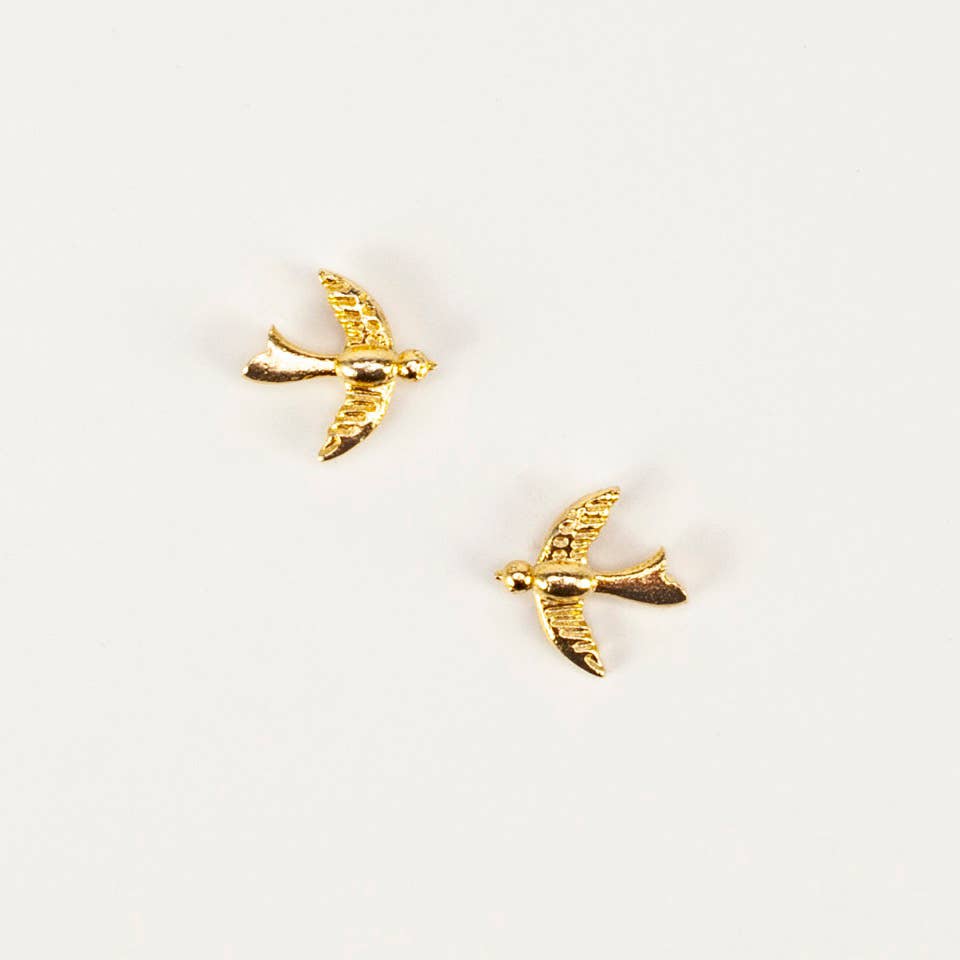 Flying Bird Post Earrings