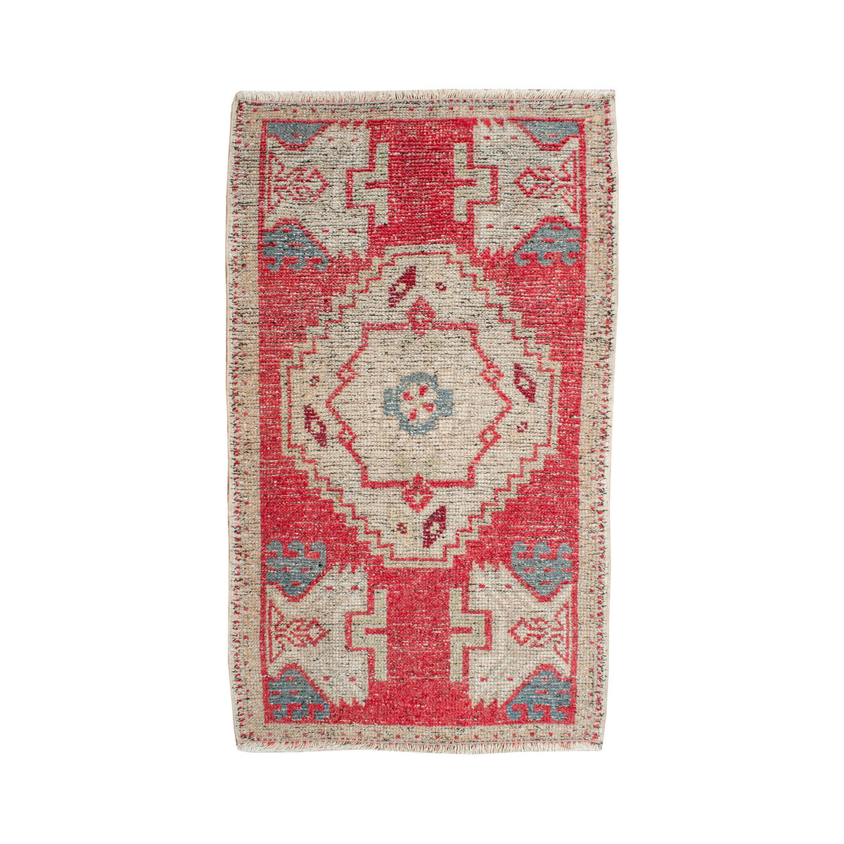Turkish Vintage Antique Oushak Wool Rug 2x3 ft