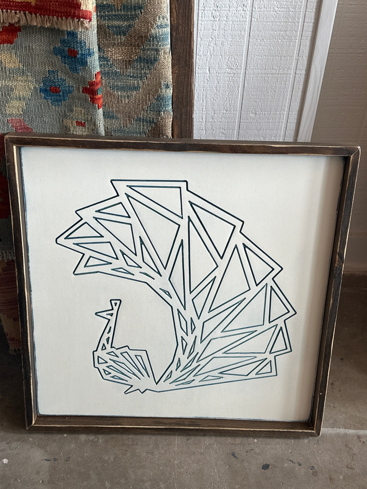 SALE: 24&quot; Framed Geometric Wall Art