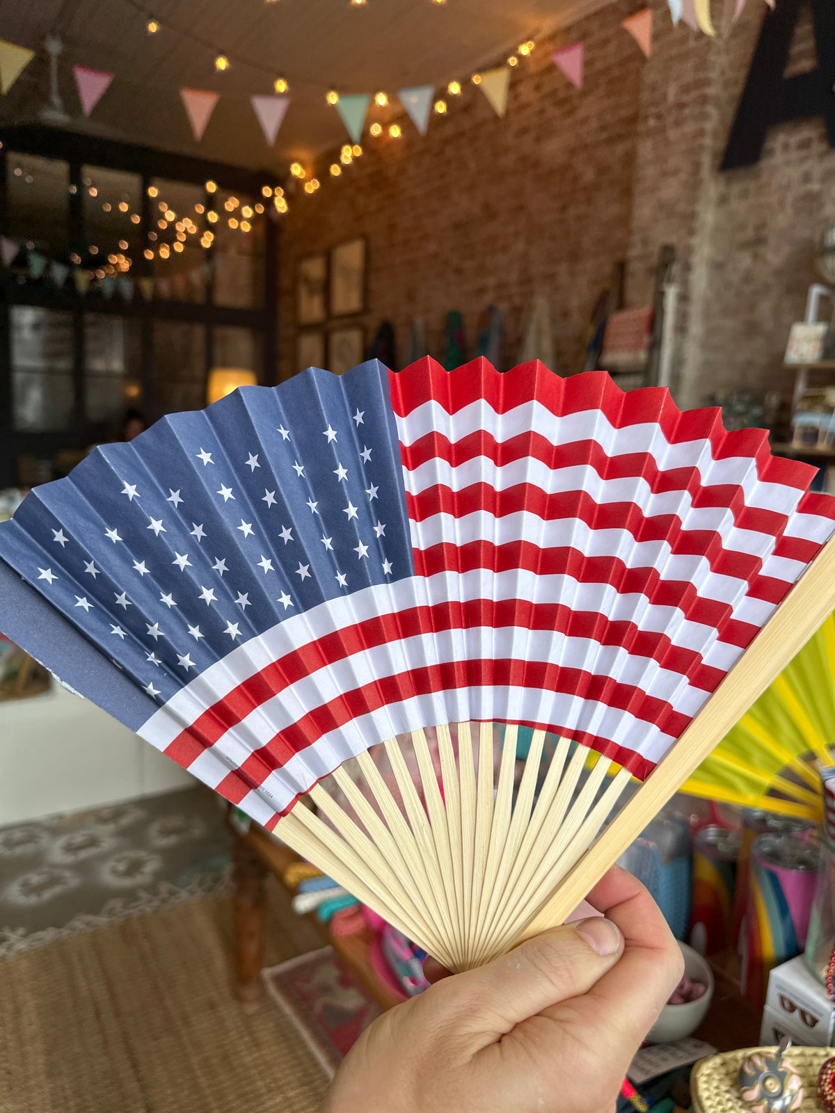 American Flag Paper Folding Hand Fan